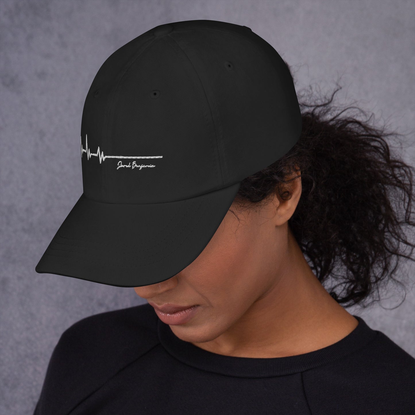 Flatline Black Dad hat