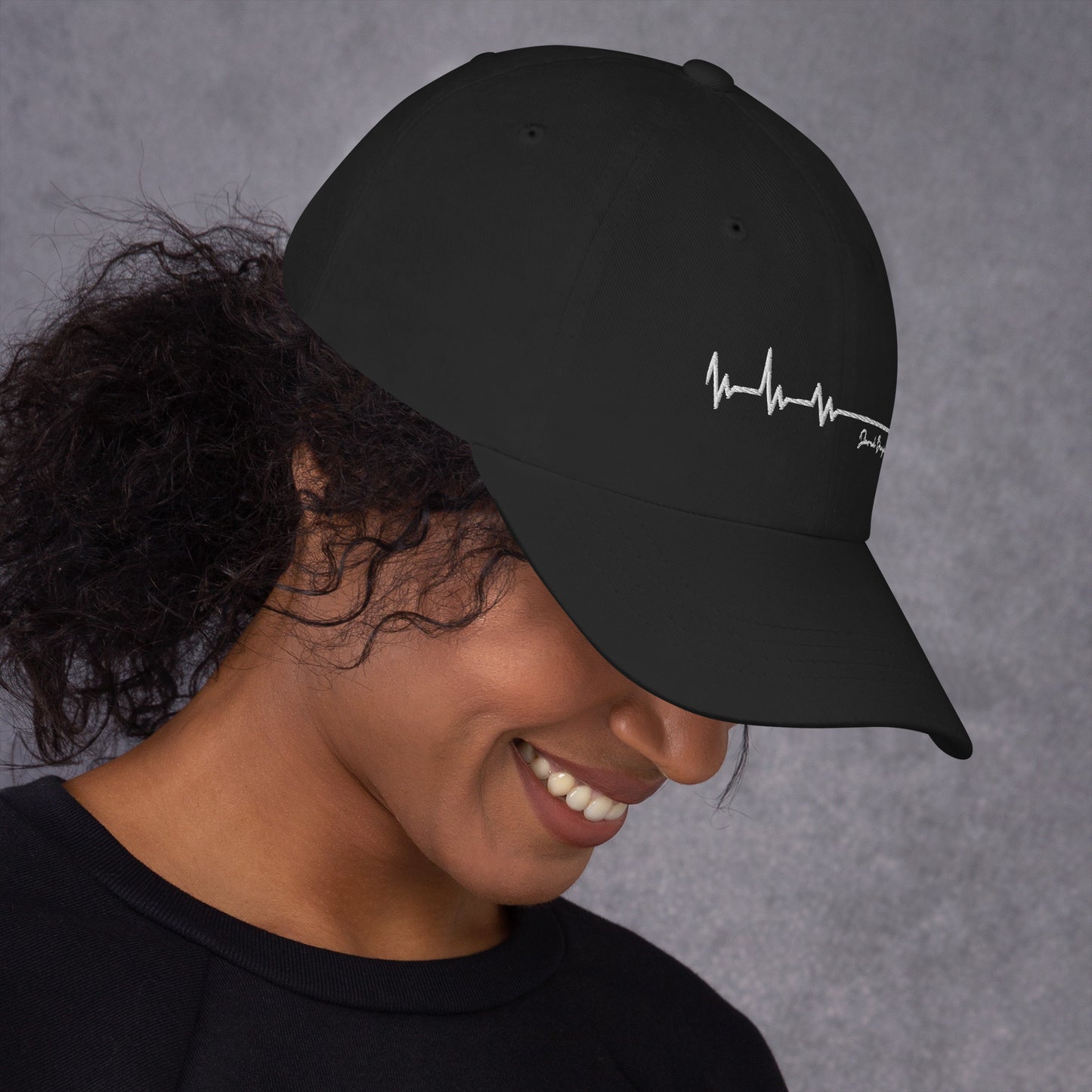 Flatline Black Dad hat