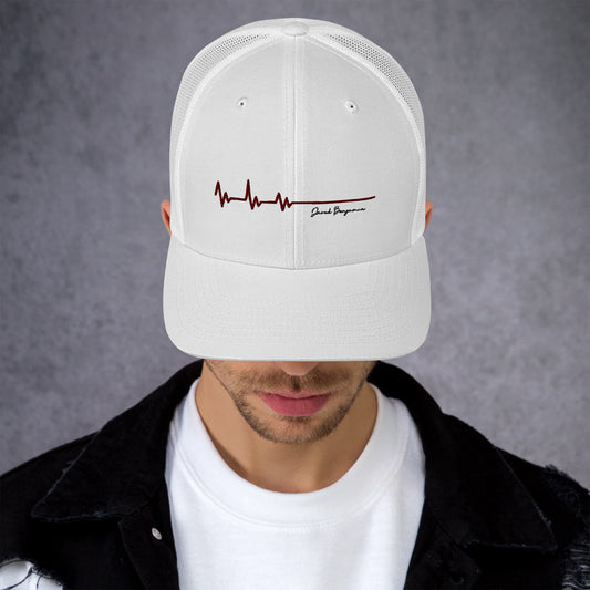 Flatline White Trucker Cap